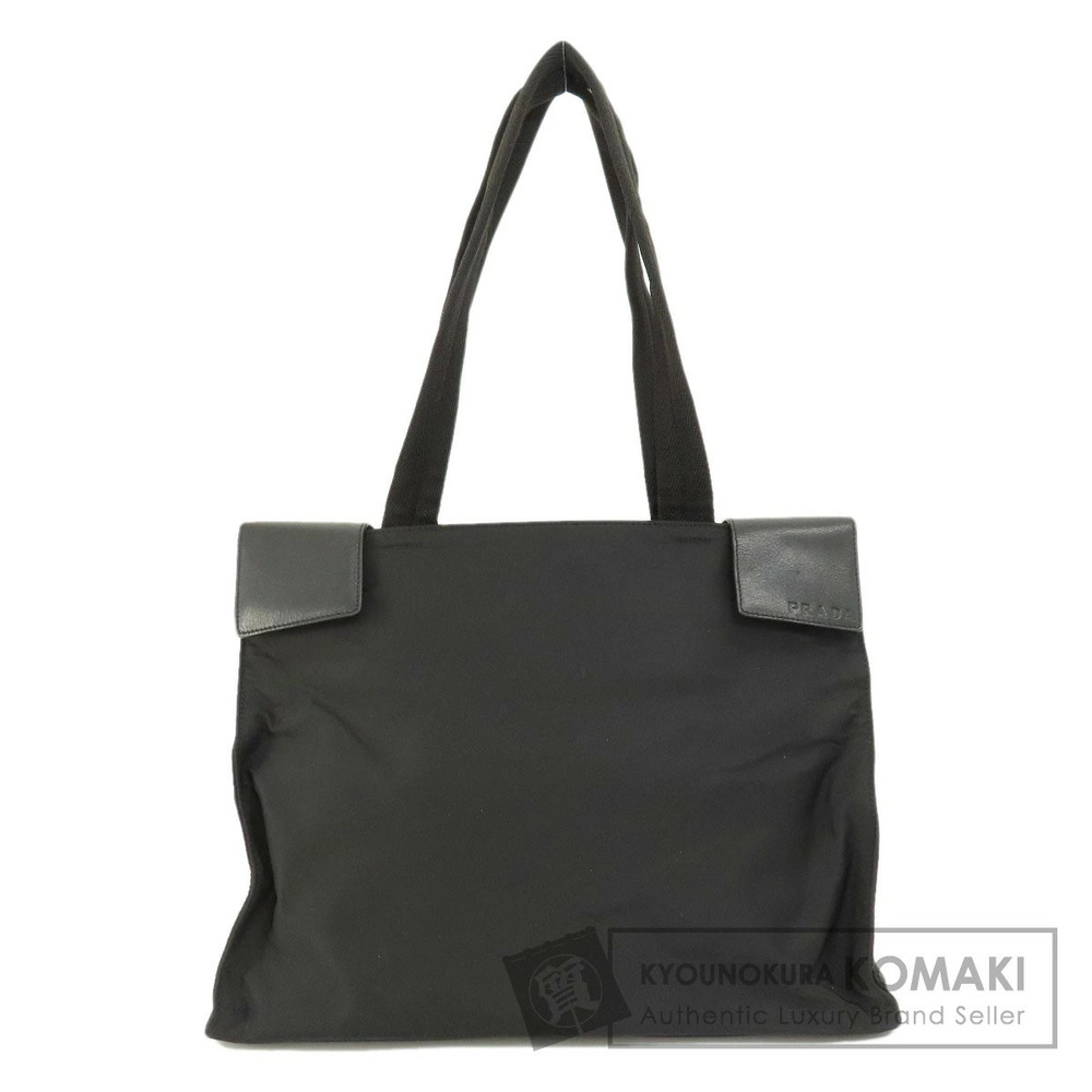 Prada Tessuto tote Shoulder bag leather Black